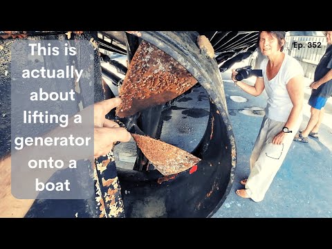 This is actually about lifting a generator onto a boat - Project Brupeg Ep.352