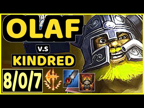 SAVAGE (OLAF) vs KINDRED - 8/0/7 KDA JUNGLE GAMEPLAY - KR Ranked GRANDMASTER