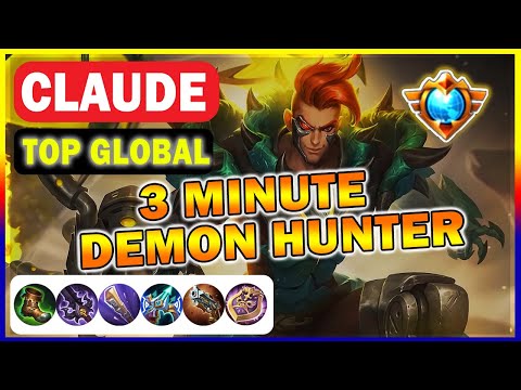 TOP GLOBAL CLAUDE GAMEPLAY | 3 MIN DEMON HUNTER | Luckyboyy. | BEST BUILD CLAUDE MOBILE LEGENDS 2022