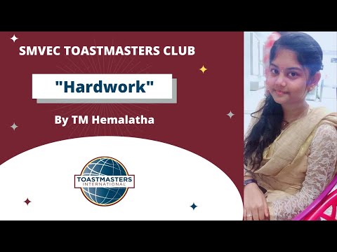 TM Hemalatha Speech. | Topic: Hardwork. | L1P1 (Ice Breaker).