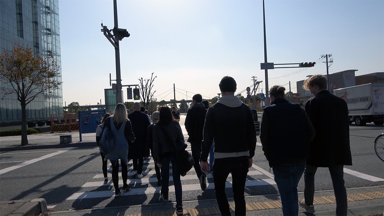 Travelers explore the Disaster Reduction & Human Renovation Institution.