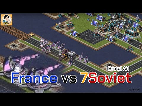 Red Alert 2 - Grand Cannon [France] Attack 7 Soviet #เฮียอ้วน #Challenger #BrutalAi
