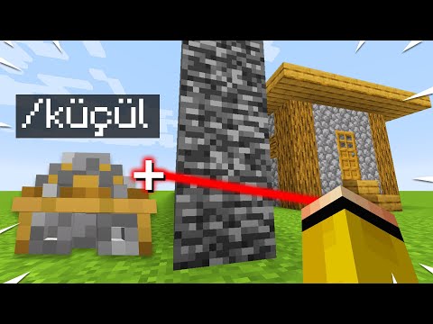 Minecraft'ta Kardeşimi KÜÇÜLME MODU İLE Yapı Kapışmasında Trolledim!!