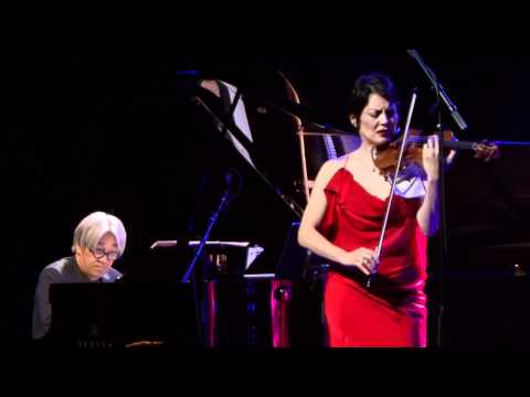 Ryuichi Sakamoto with Anne Akiko Myers performing "Smile" by Charlie Chaplin / Japan Society, NYC