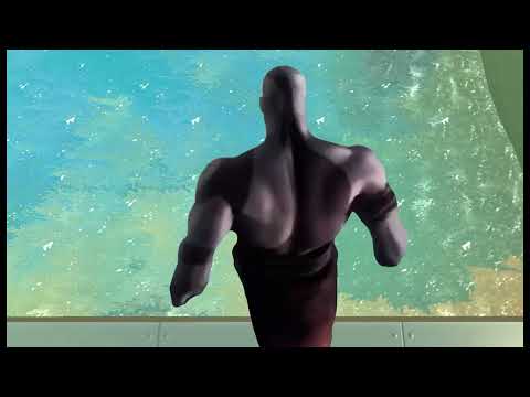 kratos falls into the water of scrap mechanic