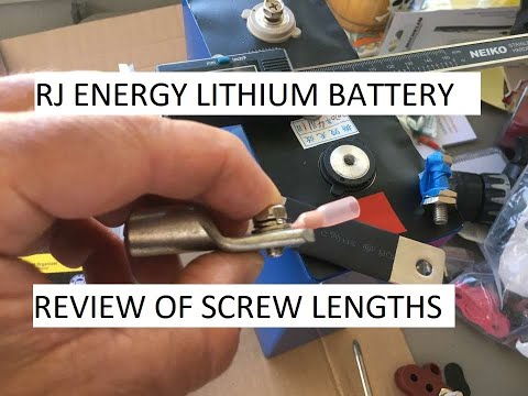 Review of Screw lengths on RJ Energy Aluminum Cased Lithium LIFEPO4  Battery for Sailboat