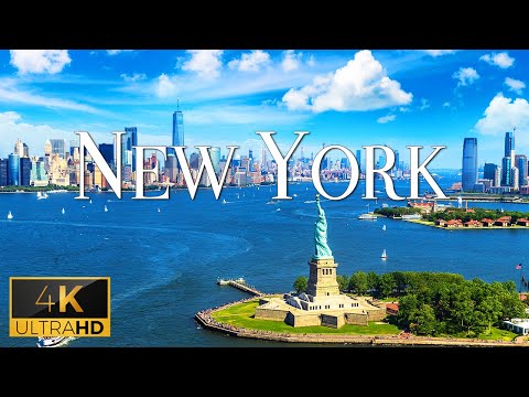 FLYING OVER NEW YORK (4K UHD) - Peaceful Music With Beautiful Nature Film For Daily Relaxation