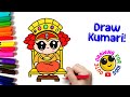 How to draw Kumari (Living Goddess) | Simple and easy to follow #drawing #Kumari #newari #livinggod