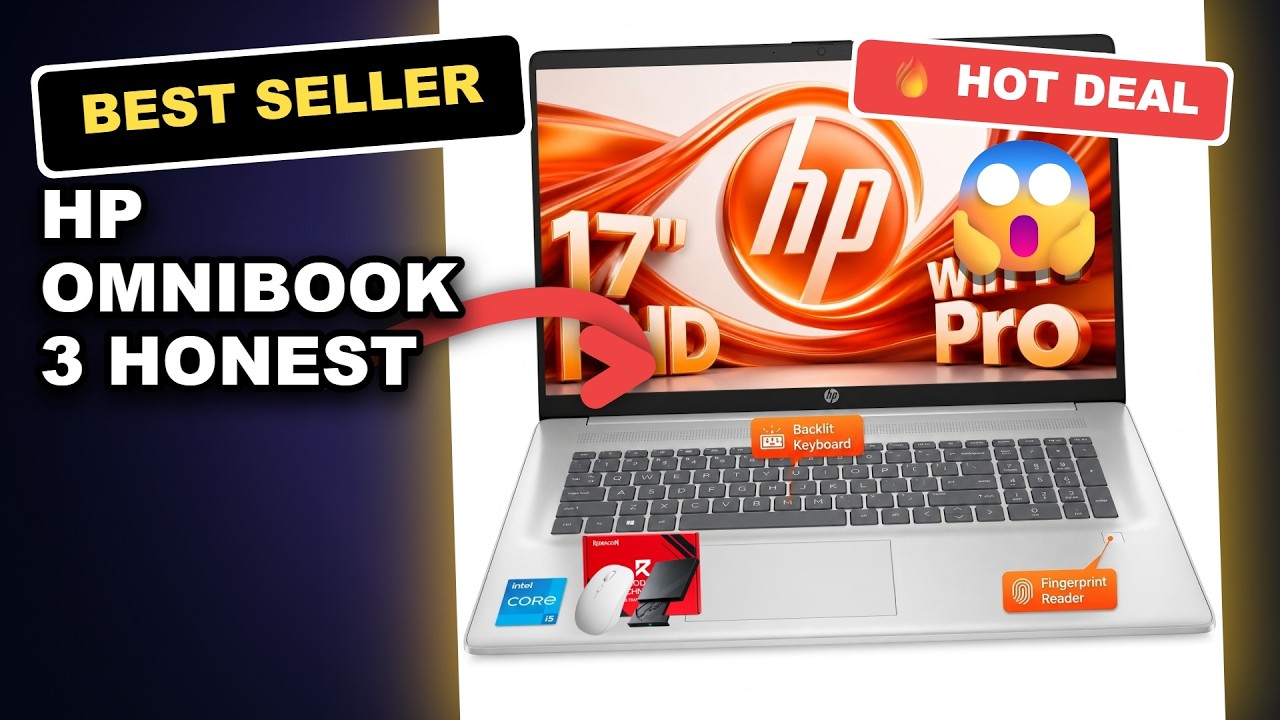 HP OmniBook 3 Honest Review: 17.3-Inch Touchscreen Laptop for Big-Screen Productivity review video
