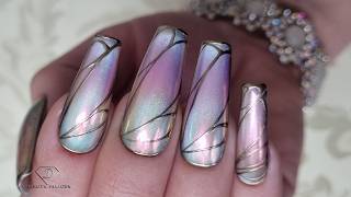 Butterfly wings ombre cat eye nails. Look at that colour shift 😍 with this combined technique 