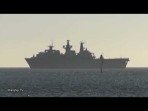 HMS ALBION L14 IN PLYMOUTH SOUND - 14th January 2022