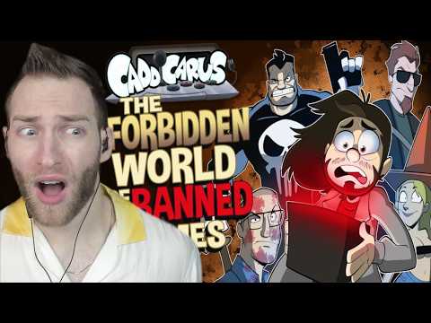 THIS GAME WILL GET YOU IN TROUBLE?! Reacting to "The Forbidden World of BANNED Games" by Caddicarus