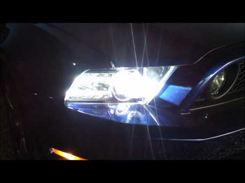 2013 Ford Mustang GT 5.0 Factory HID Projector Headlights Exterior Review