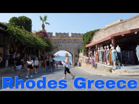 Walking Tour of Rhodes/Rhodos City, Greek Island, Summer 2022