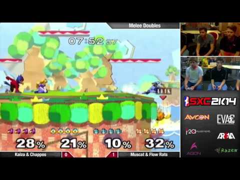 SXC2K14 - SSBM Doubles - Kaiza+Chappos (Falco+Marth/Fox) vs Flow Rats+Muscat (Sheik+Peach)