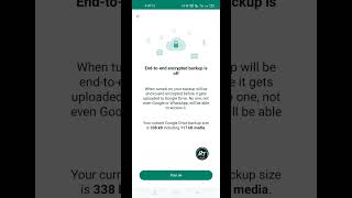 end to end encrypted backup off #whatsapp #realtips