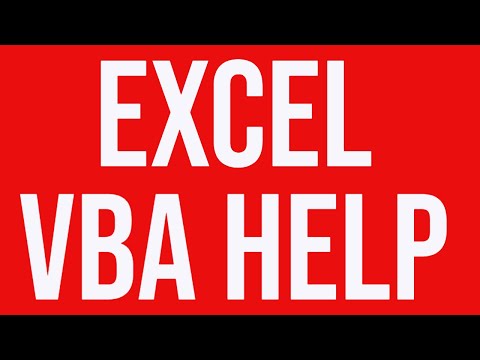 Excel VBA Help