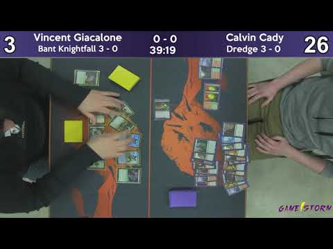 Vincent Giacalone (Bant Knightfall) vs Calvin Cady (Dredge) - Sunday Night Modern 2/10/19
