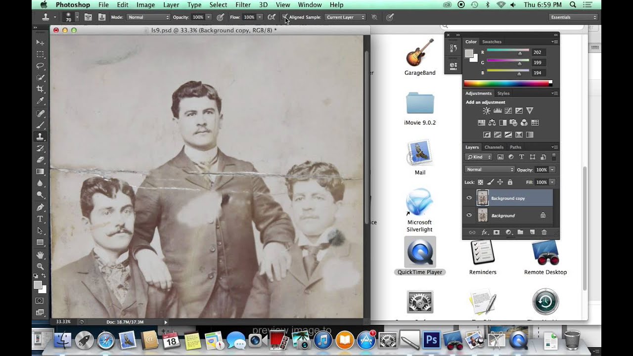 Digital Imaging, Class #3, Cropping and Clone Stamp