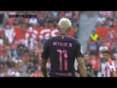 Neymar vs Sporting Gijon (Away) 24/09/2016 HD 1080i