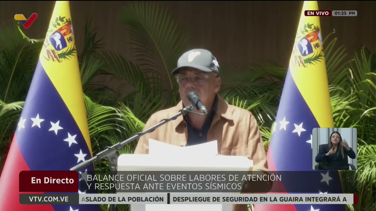 Jorge Rodríguez: 920 fallecidos por terremotos en Venezuela (declaraciones a la 1:20 p.m.)