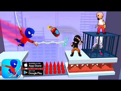 Swing Hero Rope Fighter - Gameplay Walkthrough Part 1 , ANDROID, iOS