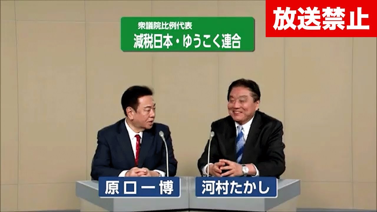 【放送禁止】NGワードを連発するNHK政見放送がヤバすぎる！減税日本・ゆうこく連合