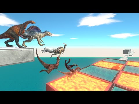 Lava and Water Challenge | Don't Fall Into Pool Trap - Animal Revolt Battle Simulator