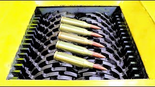 Bullet（15 cm long）VS Shredder！Will the bullet explode in the shredder? The result was shocking!
