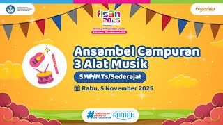 Download lagu Pelaksanaan FLS3N Tahun 2025 Cabang Ajang Ansambel Campuran 3 Alat Musik, (SMP/MTs/Sederajat) mp3 Download lagu Pelaksanaan FLS3N Tahun 2025 Cabang Ajang Ansambel Campuran 3 Alat Musik, (SMP/MTs/Sederajat) mp3