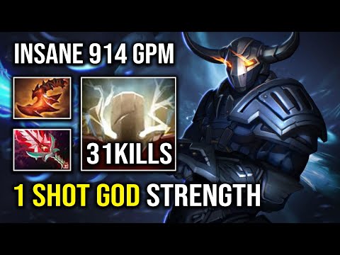 1 Shot SuperMAN Sven Brutal Cleave God Strength +914 GPM Insane Farming Speed Dota 2