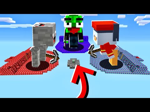 1v1v1 Minecraft LUCKY BLOCK BEDWARS !