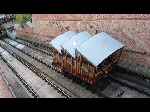 Standseilbahn in Budapest am Gellertberg