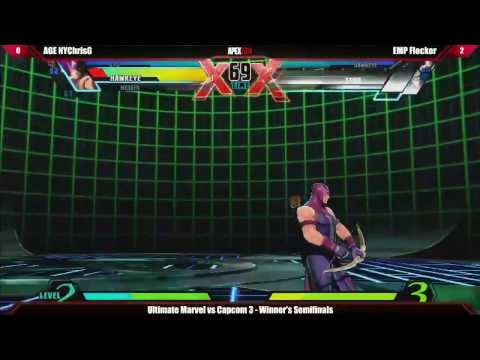 APEX 2014 Ultimate Marvel vs  Capcom 3   Winner's Semifinals AGE NYChrisG vs EMP Flocker