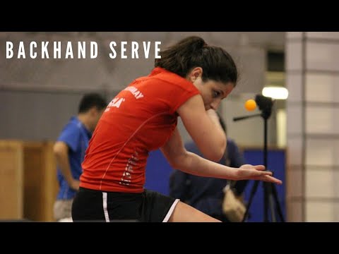 Backhand serve in table tennis