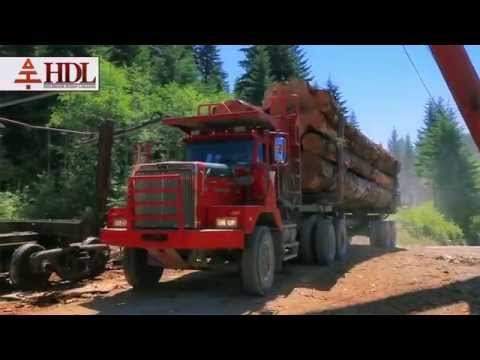 West Coast Logging: Loading Rail Cars with the A-Frame at the Vernon Reload