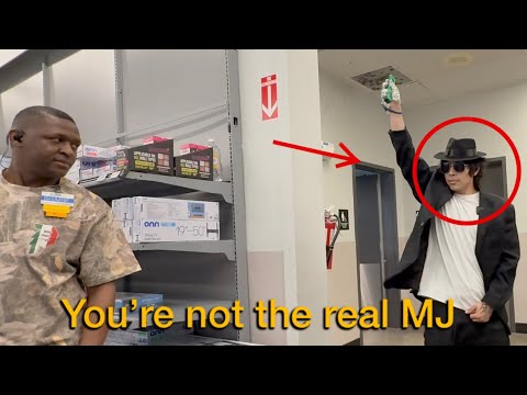 fake MJ impersonator in public prank...