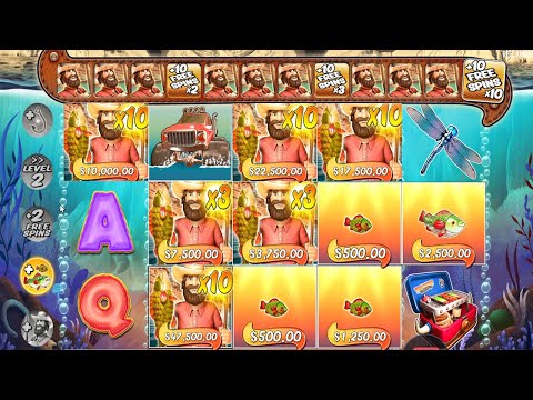 BIG BASS SPLASH HIT FISHERMAN with 3X and 10X MULTIPLIER BIG CASINO WIN BONUS BUY SLOT ONLINE GAME