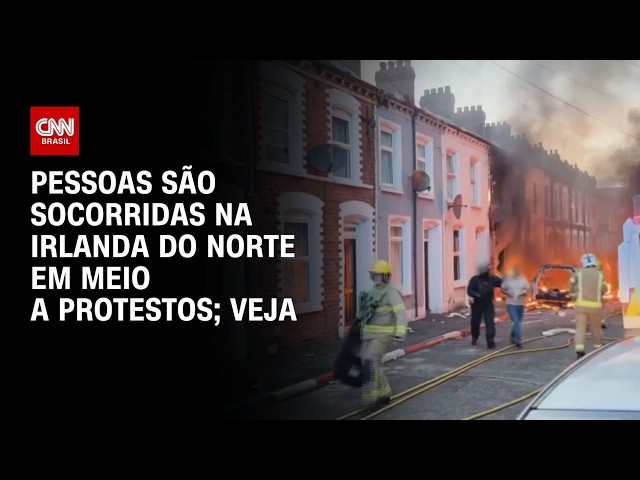 Vídeo: pessoas são socorridas na Irlanda do Norte em meio a protestos | CNN BRASIL