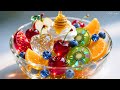 Making A Glass Fruit Salad Satisfying ASMR Cooking