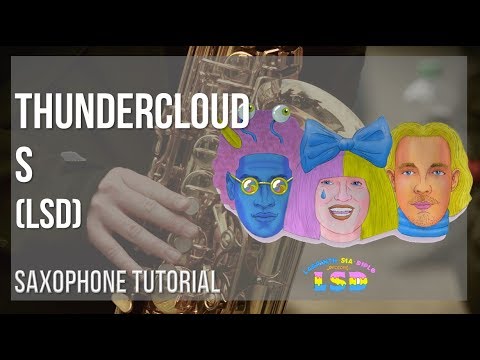How to play Thunderclouds by LSD on Alto Sax (Tutorial)