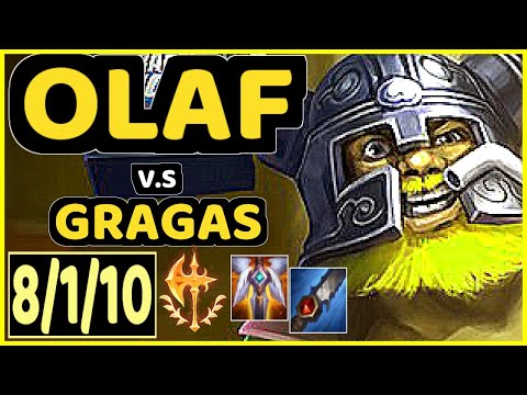 WARDEN (OLAF) vs GRAGAS - 8/1/10 KDA JUNGLE GAMEPLAY - EUW Ranked GRANDMASTER