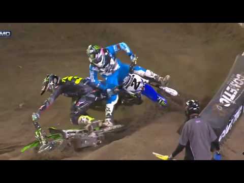 Eli Tomac Takes out Cooper Webb at Daytona 2018