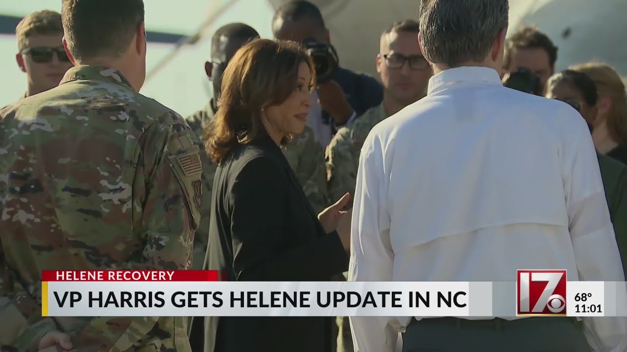 Harris vows ongoing support in post-Helene NC visit
