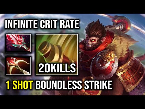 INFINITE CRIT RATE 1 Shot Boundless Strike Level 30 Hyper Carry Monkey King 7.32e Dota 2