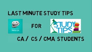 Exam tips for One Month Before Exams - Troll CA
