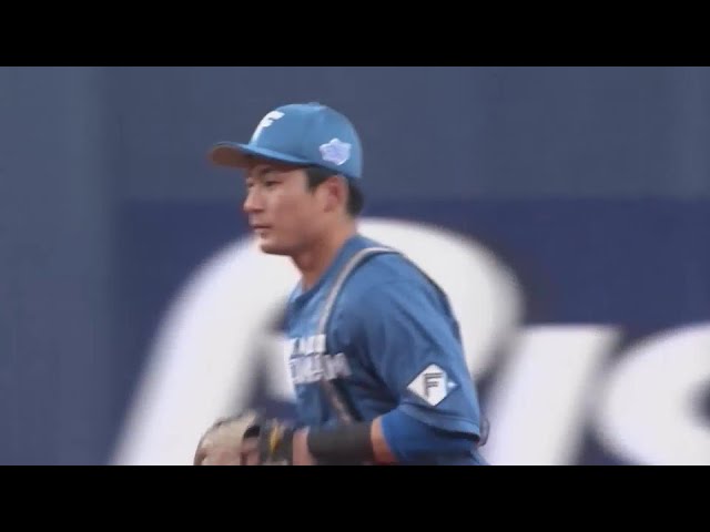 【6回裏】外野へ抜けそうな打球に追いついた!! ファイターズ・水野達稀のファインプレー!!  2024年9月22日 オリックス・バファローズ 対 北海道日本ハムファイターズ