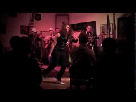 Melanie fiddles a hot Sally Goodin' and dances - March 2012.mov