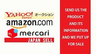 Sale products on Amazon Japan, Mercari and Yahoo auctions service