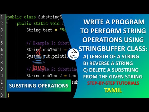 Write A Java Program To Perform String Operations Using Stringbuffer Class In Tamil Javapractical